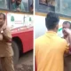 Conductor hits from people in challakere