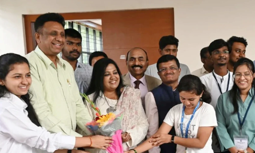 The Minister MC Sudhakar wished to students