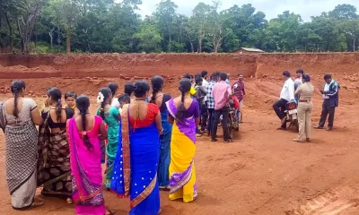 Deputy tahsildar visit Illegal red stone quarries at Mundigehalli