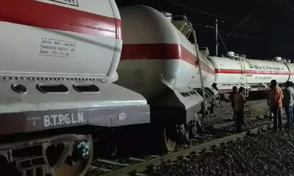 Goods Train Derails In Madhya Pradesh