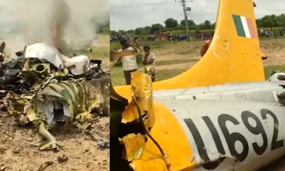 Jet crashes in chamaraj nagar 4