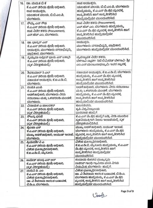 transferred KAS officers list