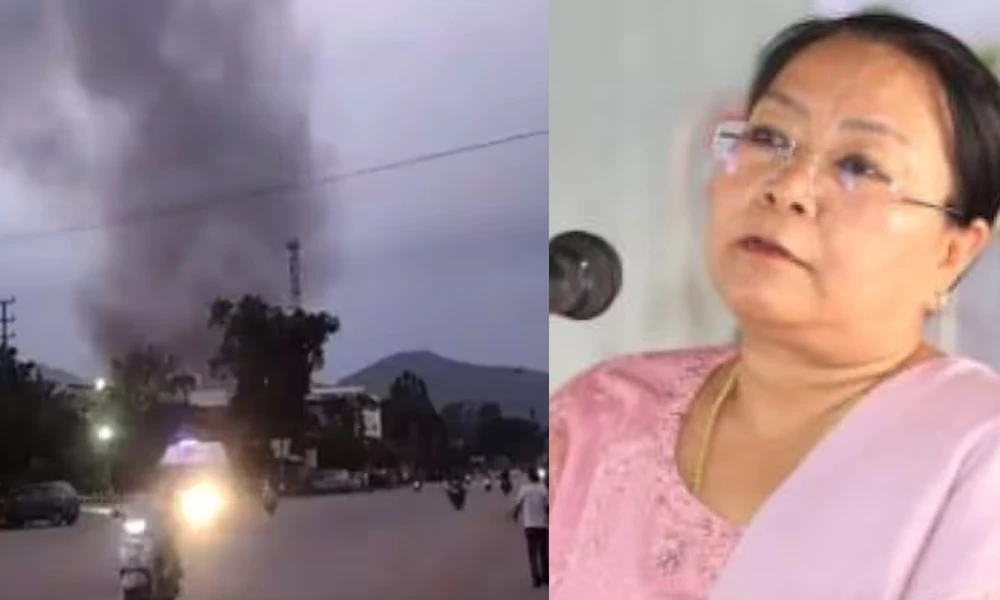 Manipur minister house set ablaze