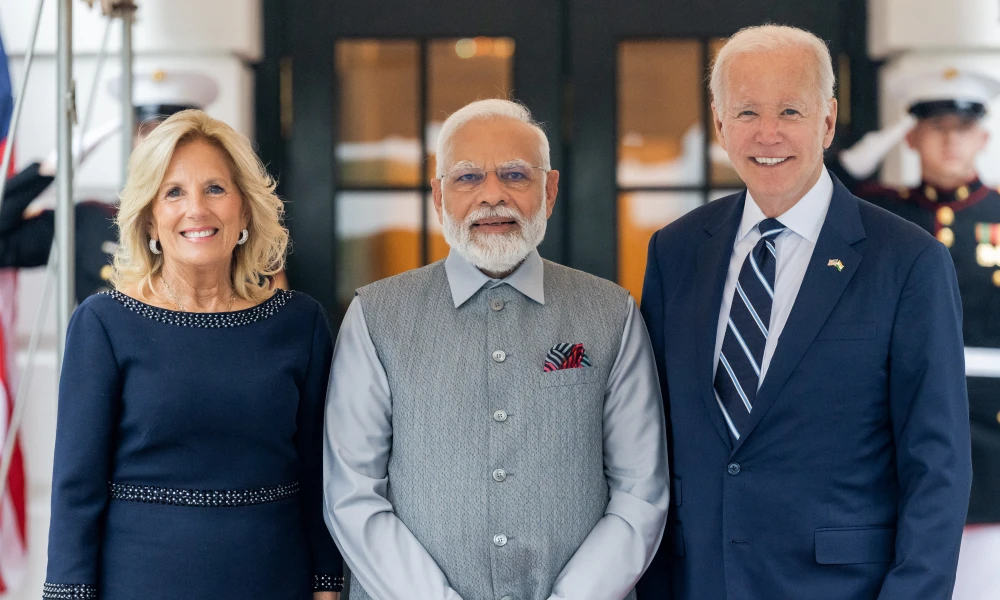Jill Biden PM Narendra Modi and Joe Biden
