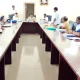 Progress review meeting at Karatagi