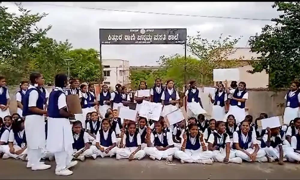 Protest by school girls alleging that the warden
