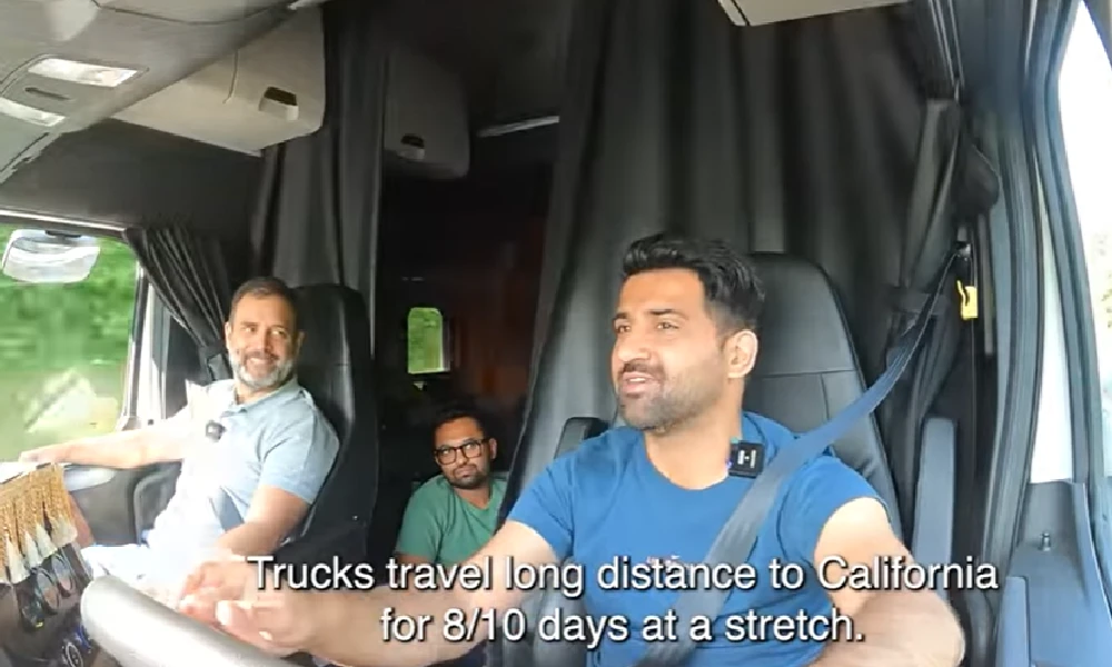 Rahul Gandhi truck ride