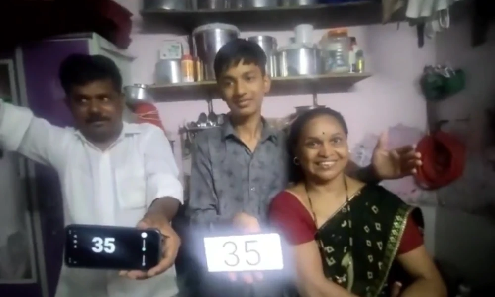 Family celebrates After Son Scores 35 % in SSLC