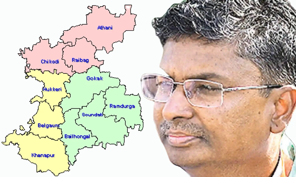 Satish Jarkholi and Belagavi district map