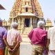 Senior citizens visiting temple