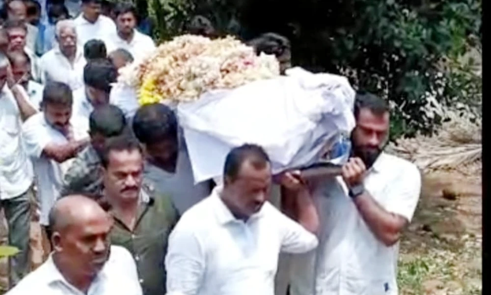 Sharath kajava funeral procession
