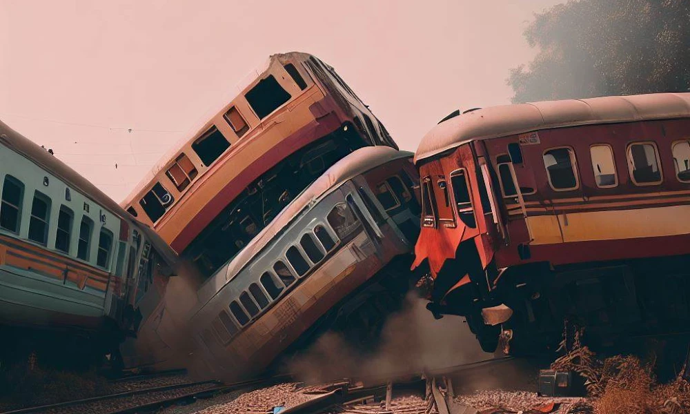 Train accident representational image