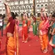 Women Perform Yoga In nauvari sarees