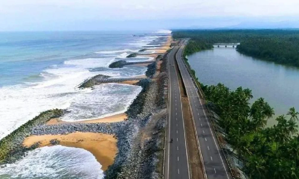 maravanthe scenic road between sea and river