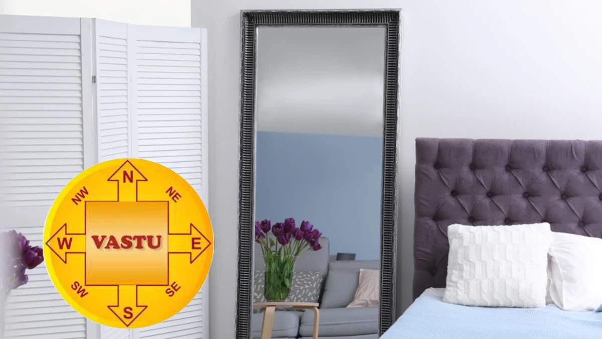 mirror in bedroom wall