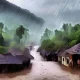 rain on wester ghat village