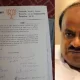 Kumaraswamy signature in BJP letterhead