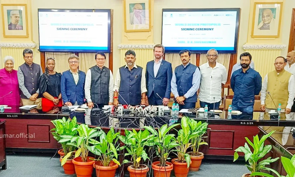 Deputy CM DK Shivakumar at Vidhana soudha