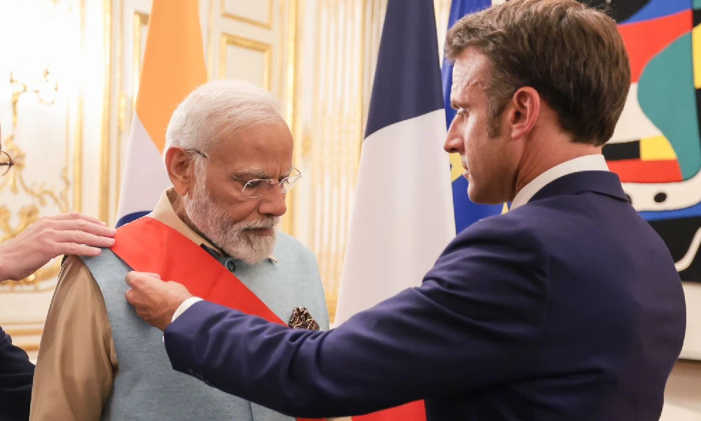 PM Modi conferred with Frances highest award 