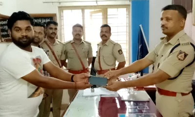 Kumta police traced the lost mobiles and returned them to the heirs