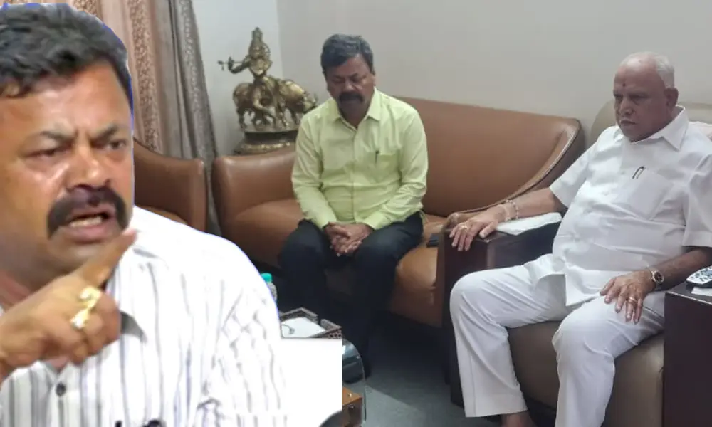 MP Renukacharya meets BSY