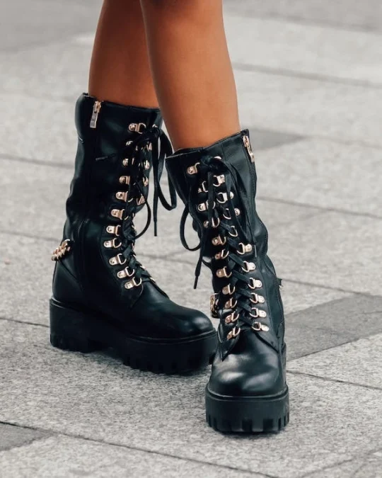 Monsoon black mid ankle heels Boots fashion