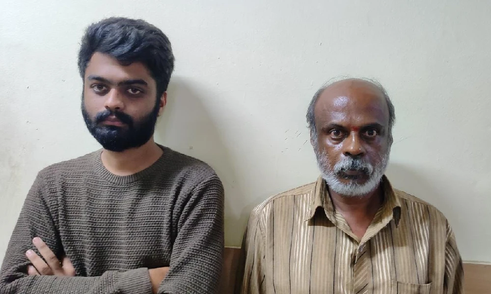Accused Abhishek and father Nagaraj