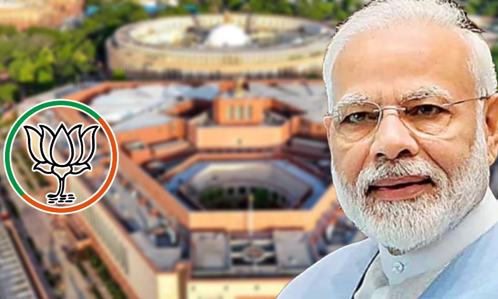 New Parliment building and PM Narendra Modi