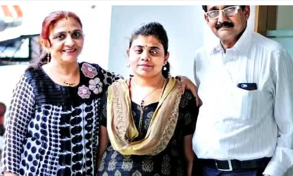 IAS Pranjal Pateel with Father and mother