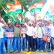 Protest by District Youth Congress against Central Government at Shivamogga
