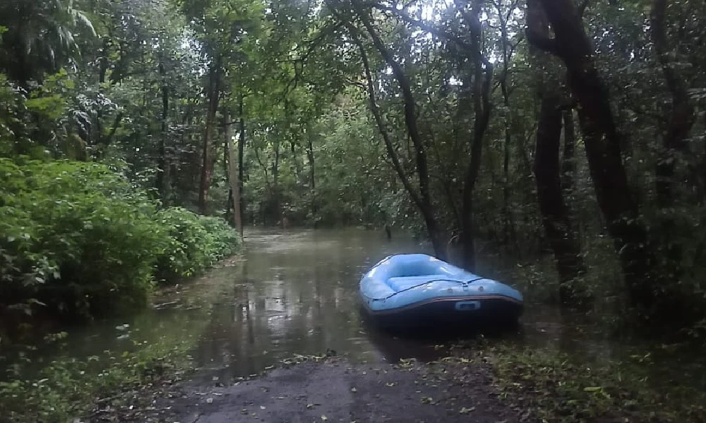 Rain Effect people using boat
