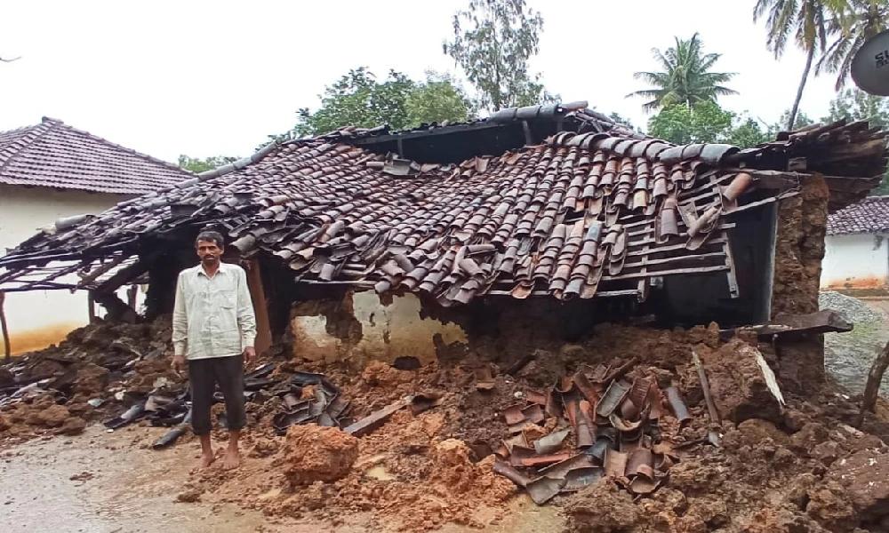 Rain Effect in karnataka house damage
