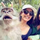 Samantha Ruth Prabhu selfie with monkey