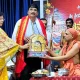 Shrinivas hebbar was felicitated by Shri Gangadharendra Saraswati swamiji