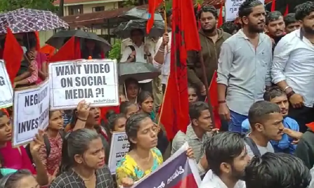 ABVP protest at Udupi