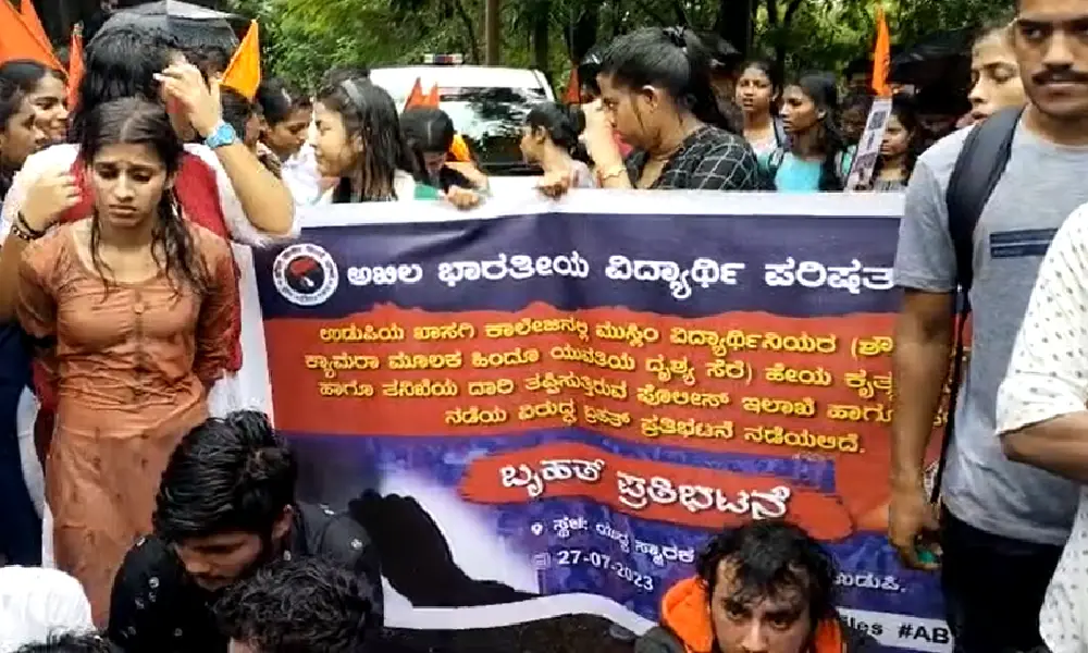 ABVP Students protest