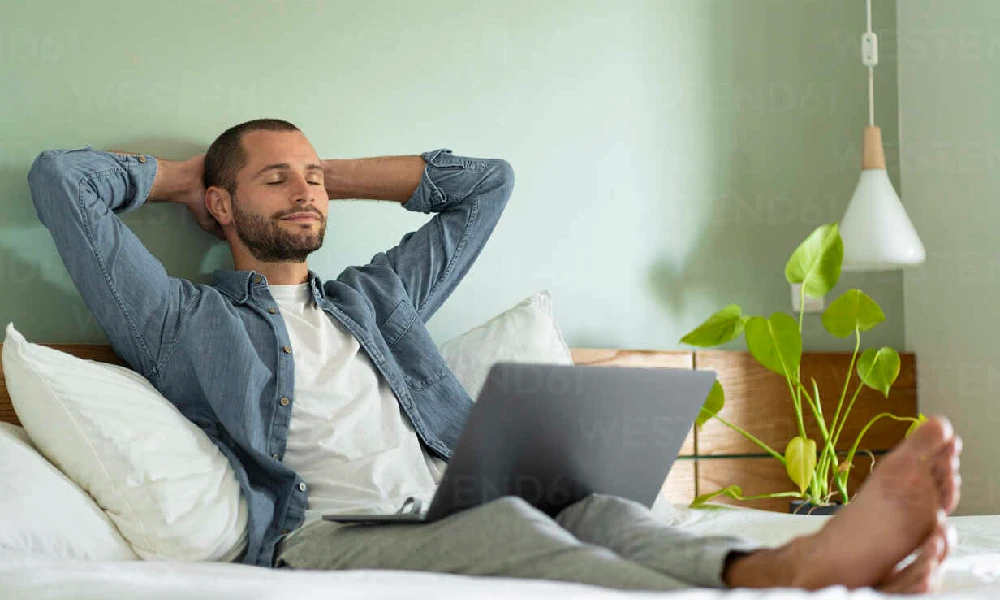 man with laptop