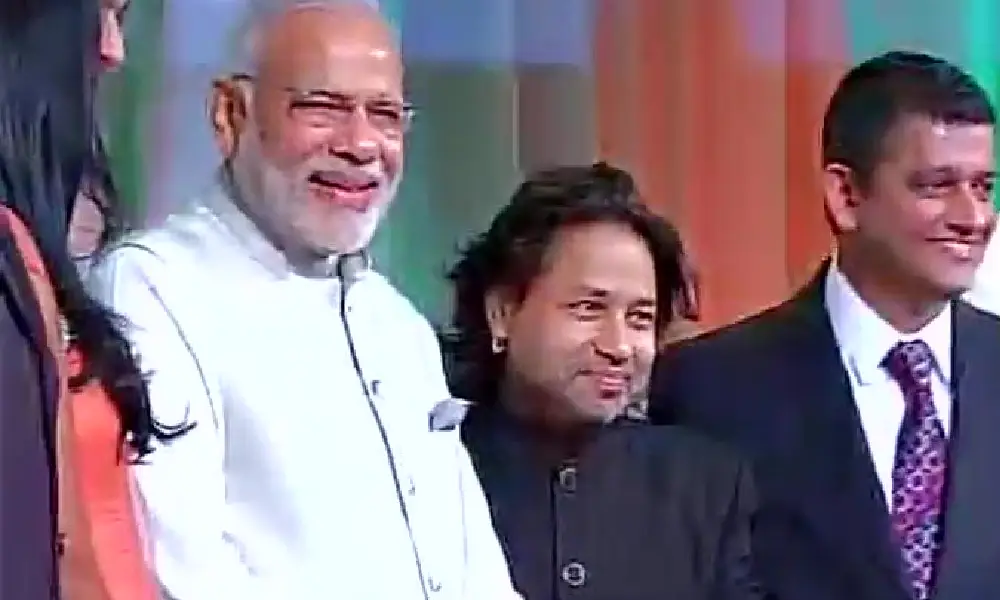 Kailash Kher with Modi