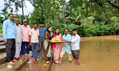 offering bagina for Dandavati River at Soraba