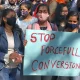protest against forceful conversion