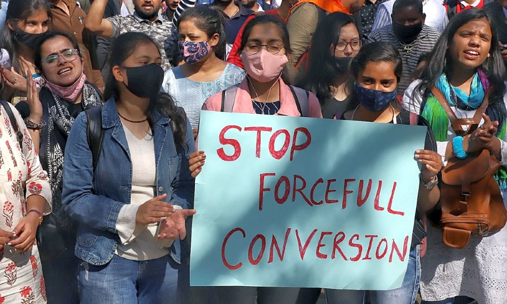 protest against forceful conversion