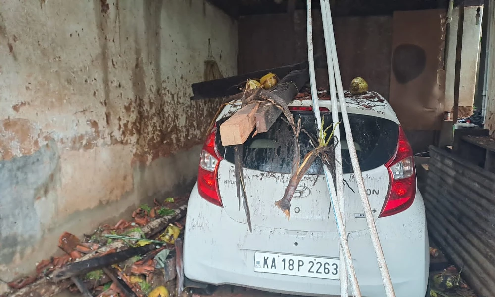 Rain Effect in karnataka car damage