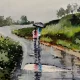 rain in village