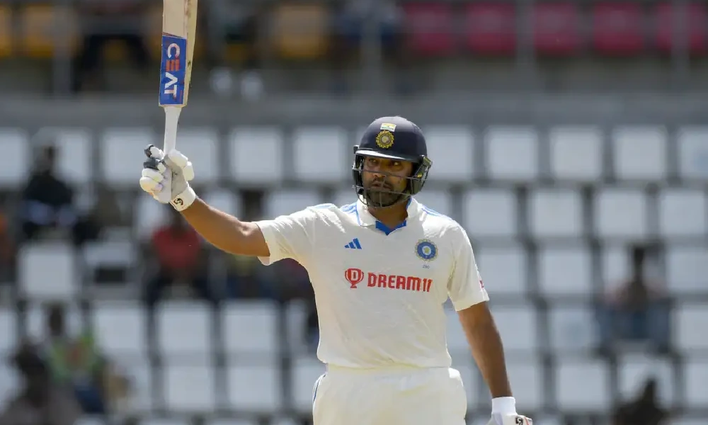 Rohit Sharma scored his 10th Test hundred