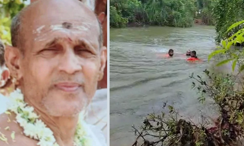 sheshadri Aithal fall in kubja river