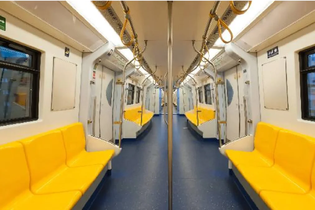 Namma Metro yellow line inside