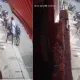 rowdies break into the bakery. Recorded video in cctv