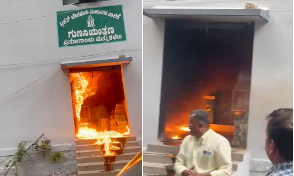 Fire Accident in bbmp office