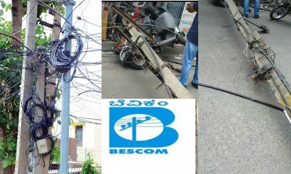 Unauthorised cables on electric poles to be removed within week BESCOM Order