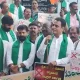 BJP Protest Against congress government regarding agriculture policy Ex ministres CT Ravi and Ashwathnarayan attend in this protest